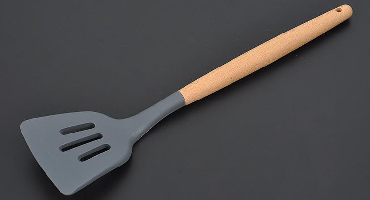 grey silicone utensil set