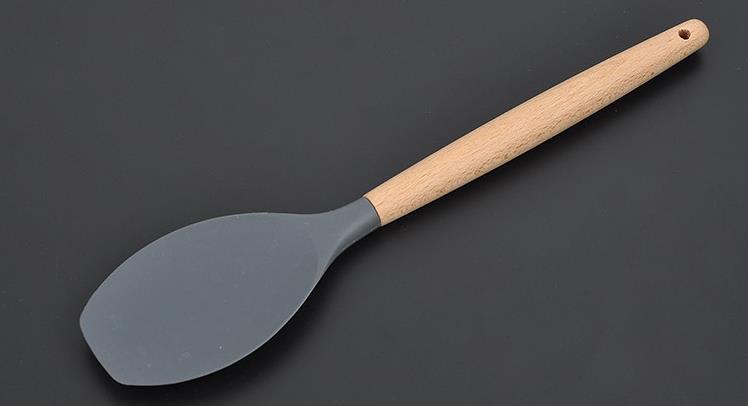 grey silicone utensil set